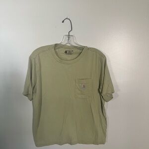 Carhartt Short Sleeve Pocket Tee Slight Crop in Light Olive